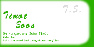 timot soos business card