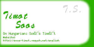 timot soos business card